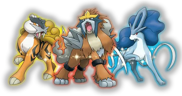 Legendary Dogs Shiny Entei Gold And Silver Legendary Pokemon Png Suicune Png