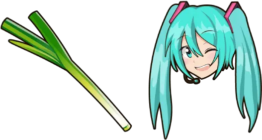 Hatsune Miku And Leek Cursor U2013 Custom Browser Extension Hatsune Miku Leek Png Hatsune Miku Png