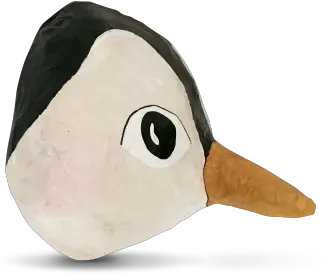 Mr Penguin Animal Head Face Paper Mache Animals Png Animal Head Png