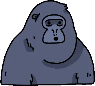 Reaction Lol Gorilla Hehe Sticker Gif Gfycat Cute Cartoon Gorilla Gif Png Gorilla Transparent