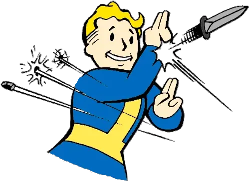 Fallout Png Hd U0026 Free Hdpng Transparent Images Fallout Vault Boy With A Sword Pip Boy Png