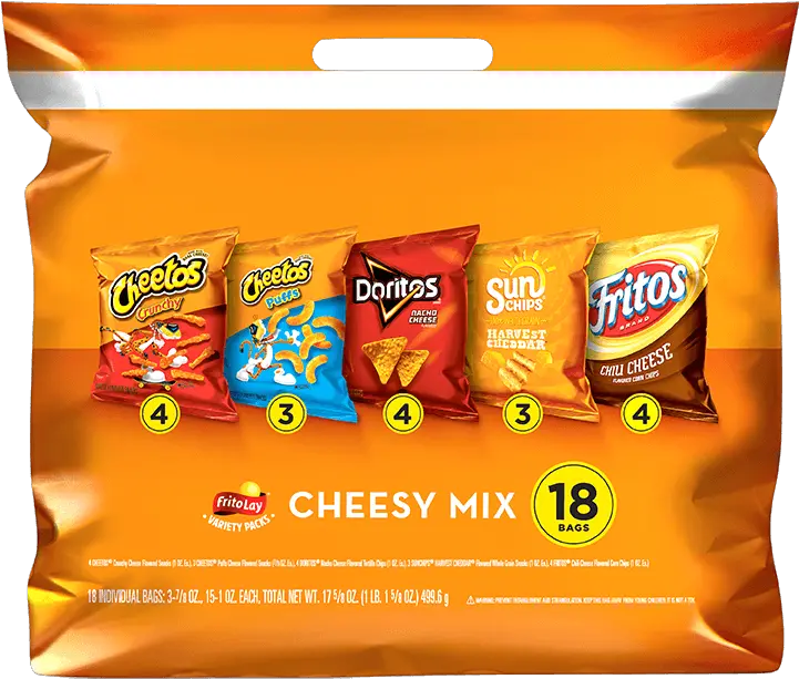 Frito Lay Cheesy Mix Variety Pack Variety Packs Frito Lay Cheesy Mix Png Lays Png