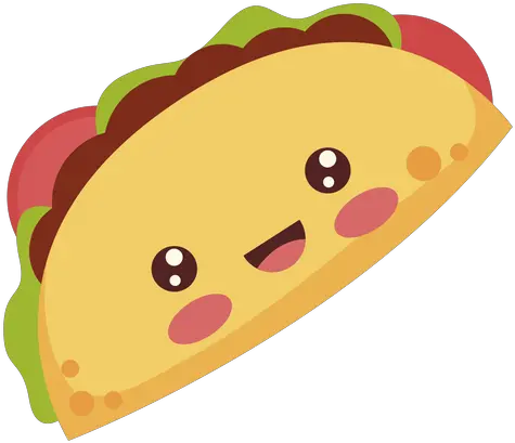 Flat Kawaii Taco Taco Kawaii Png Taco Transparent