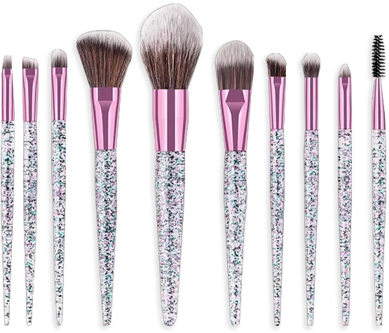 Sparkle Sass 10 Piece Makeup Brush Set Makeup Brushes With Glitter Png Pink Sparkles Png