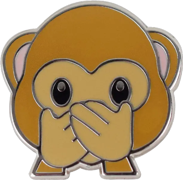 Download Speak No Evil Monkey Emoji Pin Cartoon Png Monkey Emoji Png