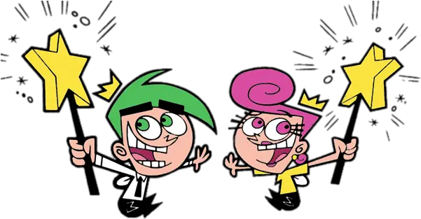 Fairly Oddparents Wanda And Cosmo Png Sticks