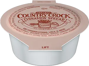 Country Crock Cinnamon Spread Portion Cups 10g Lid Png Cinnamon Png