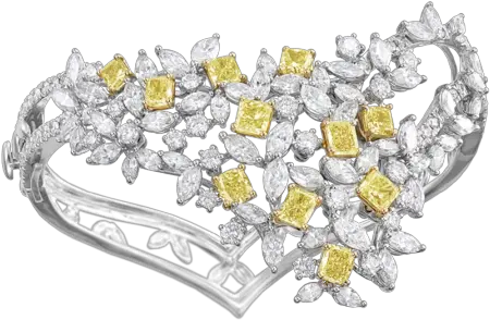 Fancy Yellow Bangle Larry Jewelry Diamond Png Yellow Diamond Png