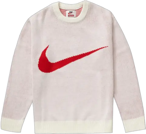 Supreme Nike Swoosh Sweater White Supreme X Nike Swoosh Sweater Png White Swoosh Png