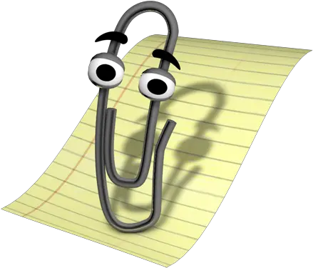 Microsoft Office Assistant Word Paperclip Png Clippy Png