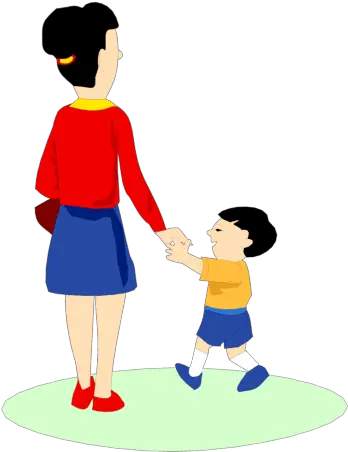 Download Free Png Kid And Mom Pluspngcom3 Dlpngcom Mom And Child Walking Clipart Mom Png