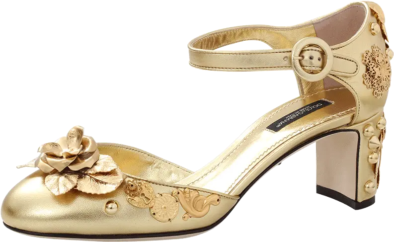 280892 Dolce Gabbana Gold Heel 1 High Heels Full Size Sandal Png High Heel Png