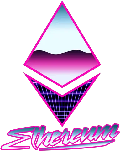 80s Retro Ethereum Logo Ethereumartists 80s Triangle Png Retro Logo