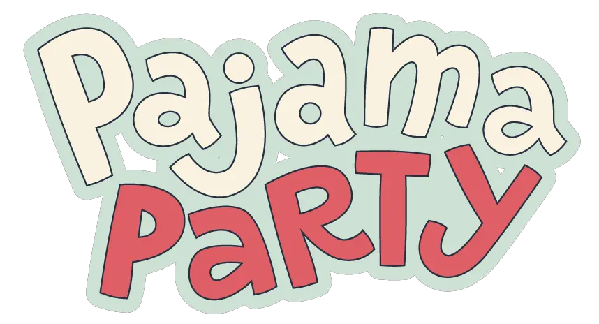 Holiday Clipart Pajama Party Pajama Party Text Png Holiday Party Png