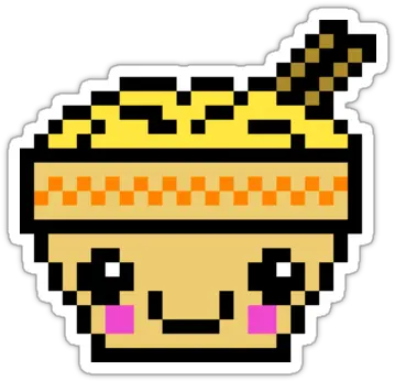 8 Bit Ramen By Derpfudge Kawaii Pixel Art Png 8 Bit Heart Png