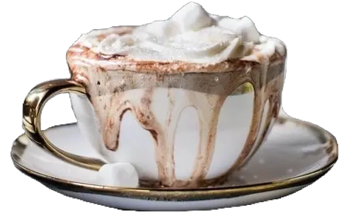 Hot Chocolate Tea Cup White Brown Cup Png Hot Chocolate Png