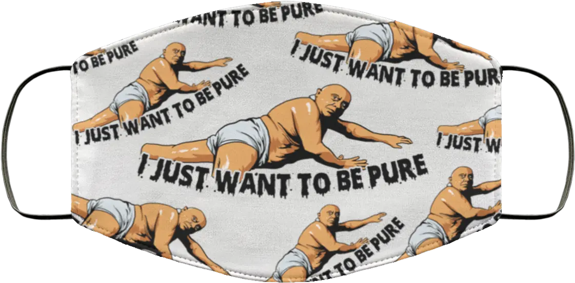 Funny Movie Face Mask I Just Want To Be Pure Washable Png Fun Icon Printed Throw Blanket