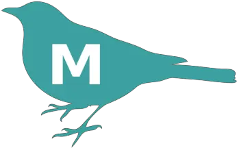 Teal Bird M Initial Png Svg Clip Art For Web Download Red Bird Clipart Initial Icon