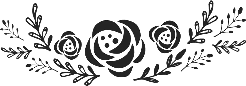 Garland With Flowers Rubber Stamp Transparent Flower Garland Black And White Png Garland Transparent