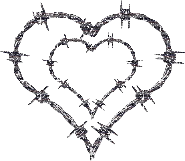 Barbwire Barbwireheart Glitteredit Goth Gothic Oktouse Barbed Wire Heart Png Barbwire Png