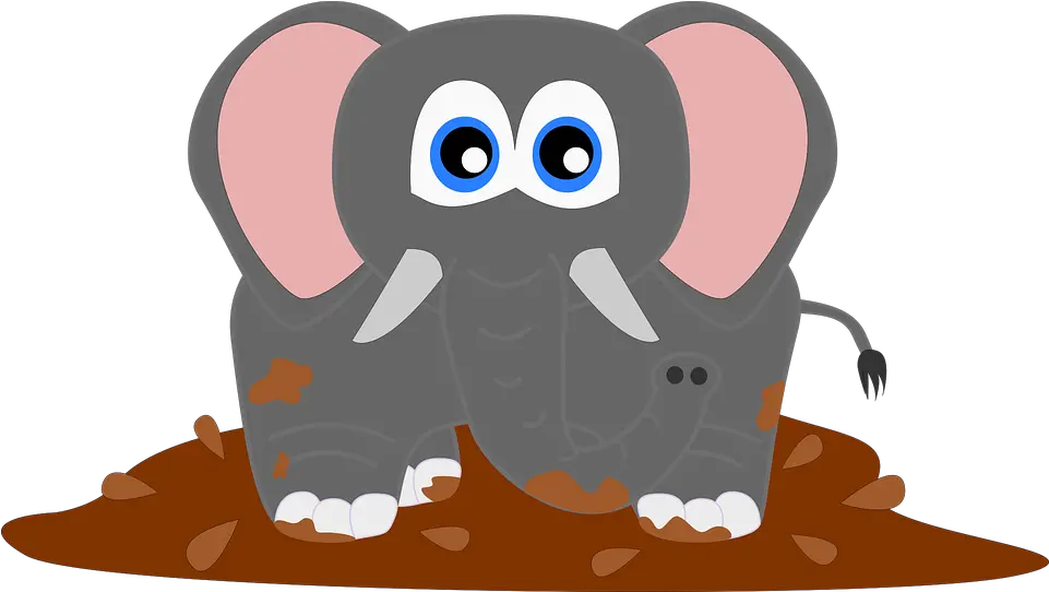 Elephant Alegre Puddle Free Vector Graphic On Pixabay Dibujo De Elefante En Lodo Png Puddle Png