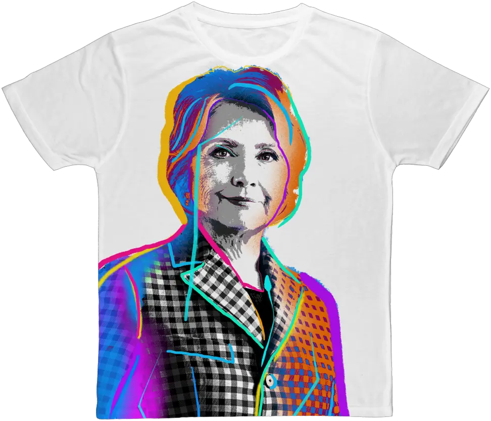 Fierce Political Women Hillary Clinton Fashion Tee Short Sleeve Png Hillary Clinton Face Png