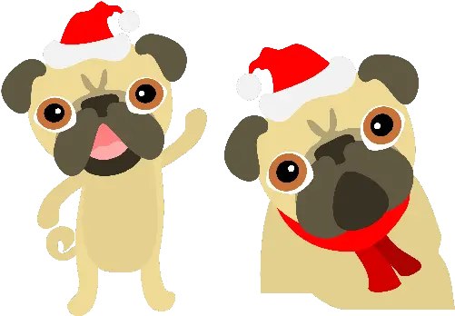 Pug Christmas Christmas Pug Clipart Transparent Png Pug Transparent