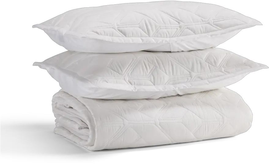 Icon Quilted Organic Cotton Comforter Set In White Solid Png Gm Icon