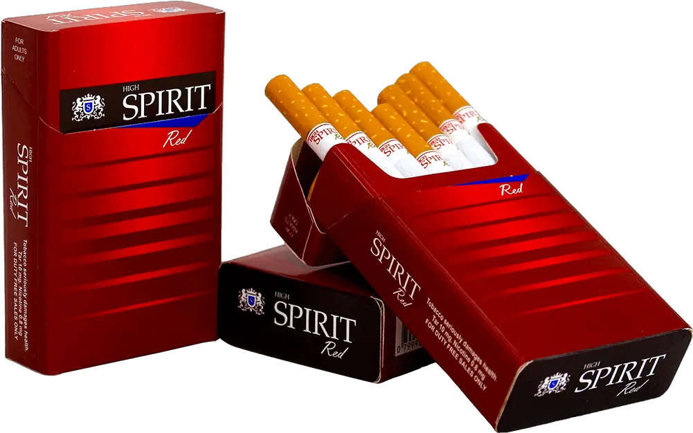 Download High Spirit Red Red Cigarettes Brands Full Size Cigarette Pack Brand Png Cigarettes Png