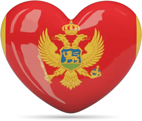 Heart Icon Illustration Of Flag Montenegro Montenegro Flag Png Heart With Eyes Logo