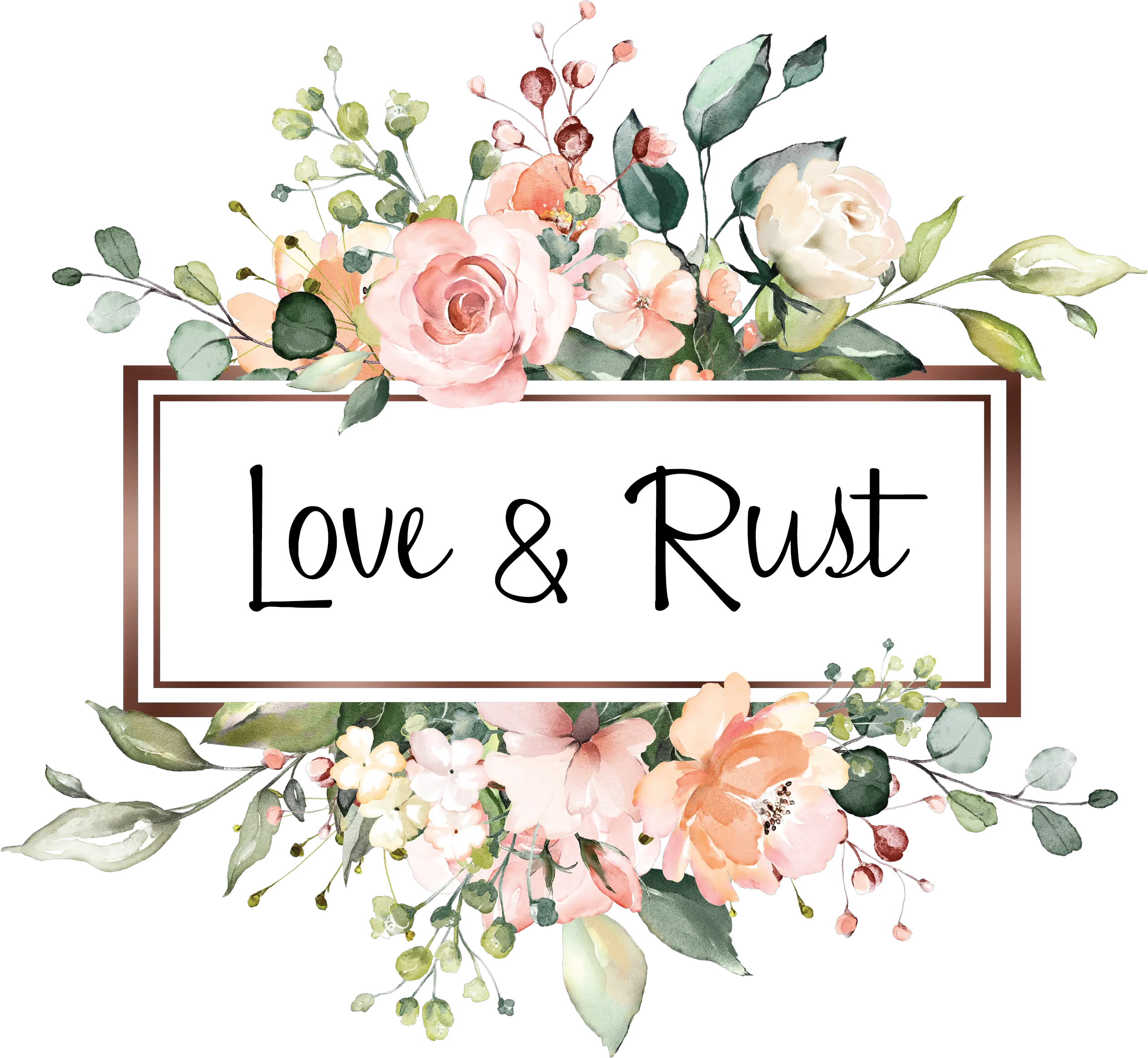 Order Love U0026 Rust Egift Cards Watercolor Floral Logo Design Png Rust Logo Png