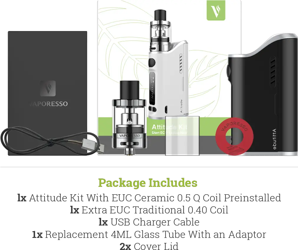 Attitudekitpackage 1png Kit Vape Usb Chargers Electronic Cigarette Juul Png