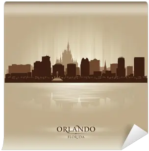 Orlando Florida Skyline City Silhouette Wall Mural U2022 Pixers We Live To Change Horizontal Png Florida Silhouette Png