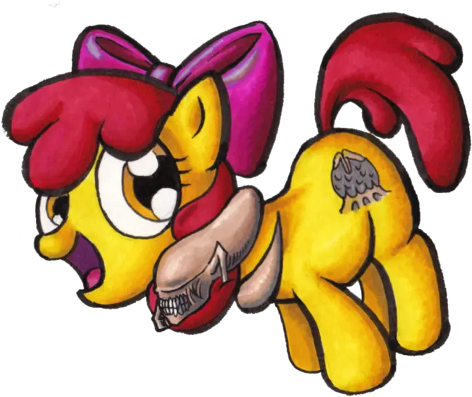 231742 Alien Alien Franchise Apple Bloom Artist Cartoon Png Xenomorph Png