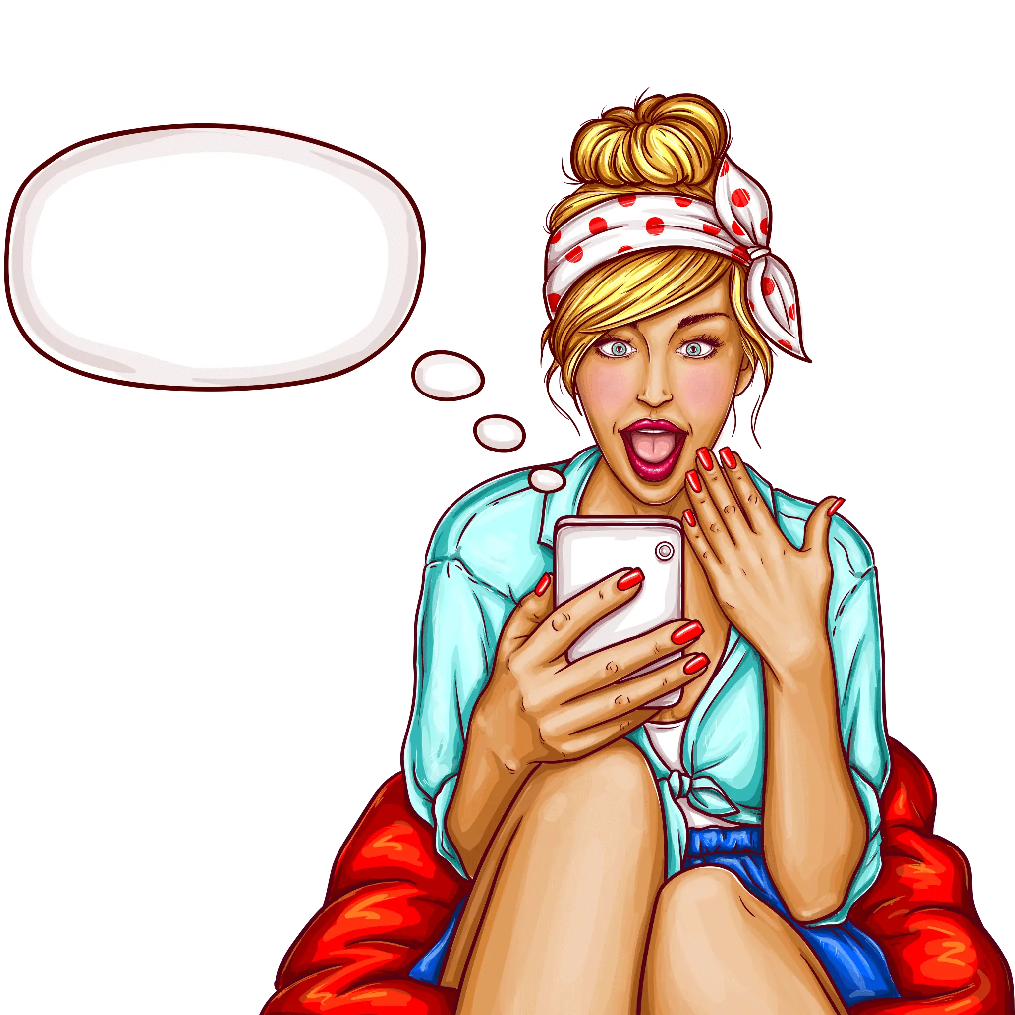 Popart Girl With Speech Bubble Image Free Download Searchpngcom Free Pop Art Girl Png Word Bubble Png