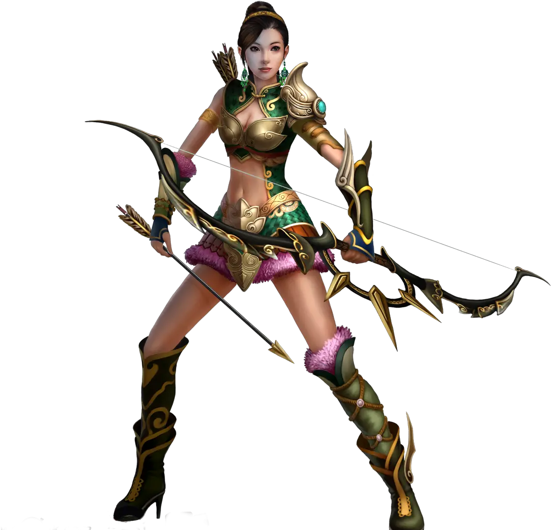 Girl With Bow And Arrow Png Full Size Download Seekpng Female Warrior Video Games Bow And Arrow Png