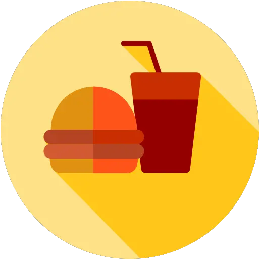 Food Fast Junk Sandwich Burger Hamburger Fast Food Circle Icon Png Quality Icon Food