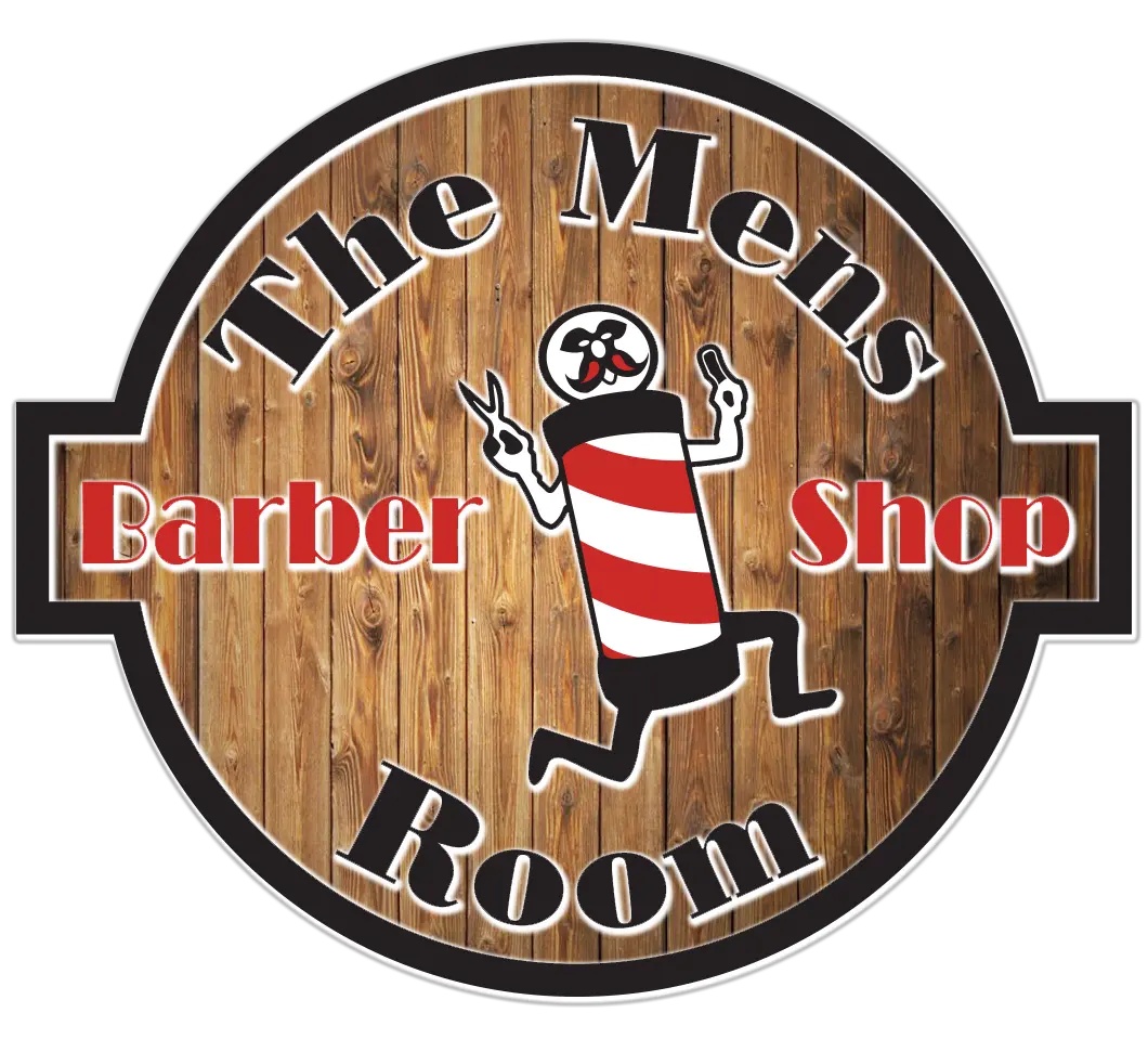 Download Hd The Menu0027s Room Barber Shop Barber Shop Logo In Room Barber Shop Png Barber Shop Logo