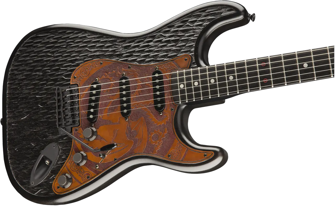 Fender Custom Shop Game Of Thrones Sigil Collection House Targaryen Stratocaster Masterbuilt Ron Thorn 9216080060 Fender Game Of Thrones Guitars Png Targaryen Sigil Png