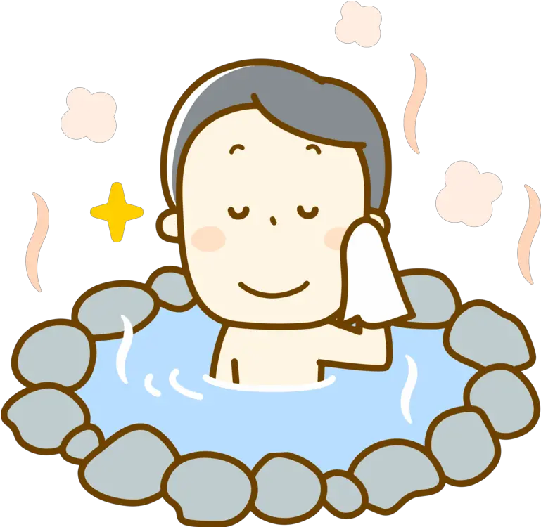 Line Art Head Finger Png Clipart Onsen Clipart Spring Png