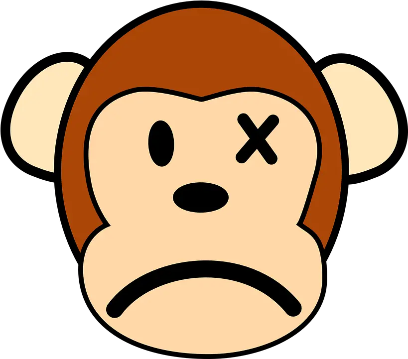 Monkey Mad Angry Free Vector Graphic On Pixabay Easy Monkey Face Drawing Png Mad Face Png