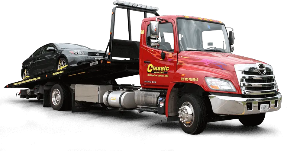 Classic Towing Flatbed Tow Truck Side Png Tow Truck Png