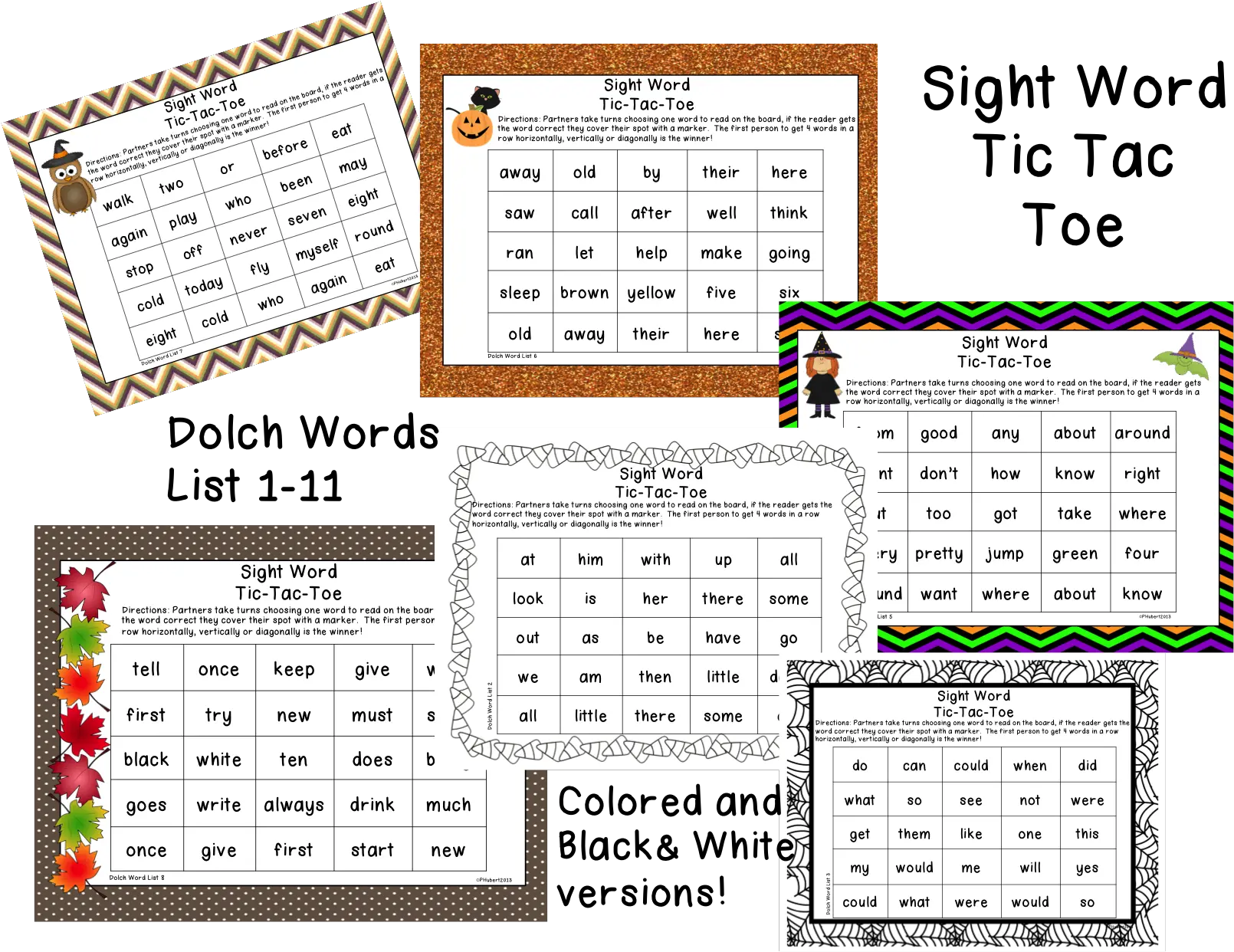 These Halloween Tic Tac Toe Sight Word Number Png Tic Tac Toe Png