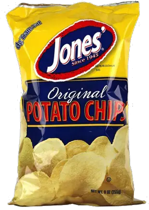 Download Jonesu0027 Potato Chips Review Jonesu0027 Wavy Salt Potato Chip Png Bag Of Chips Png