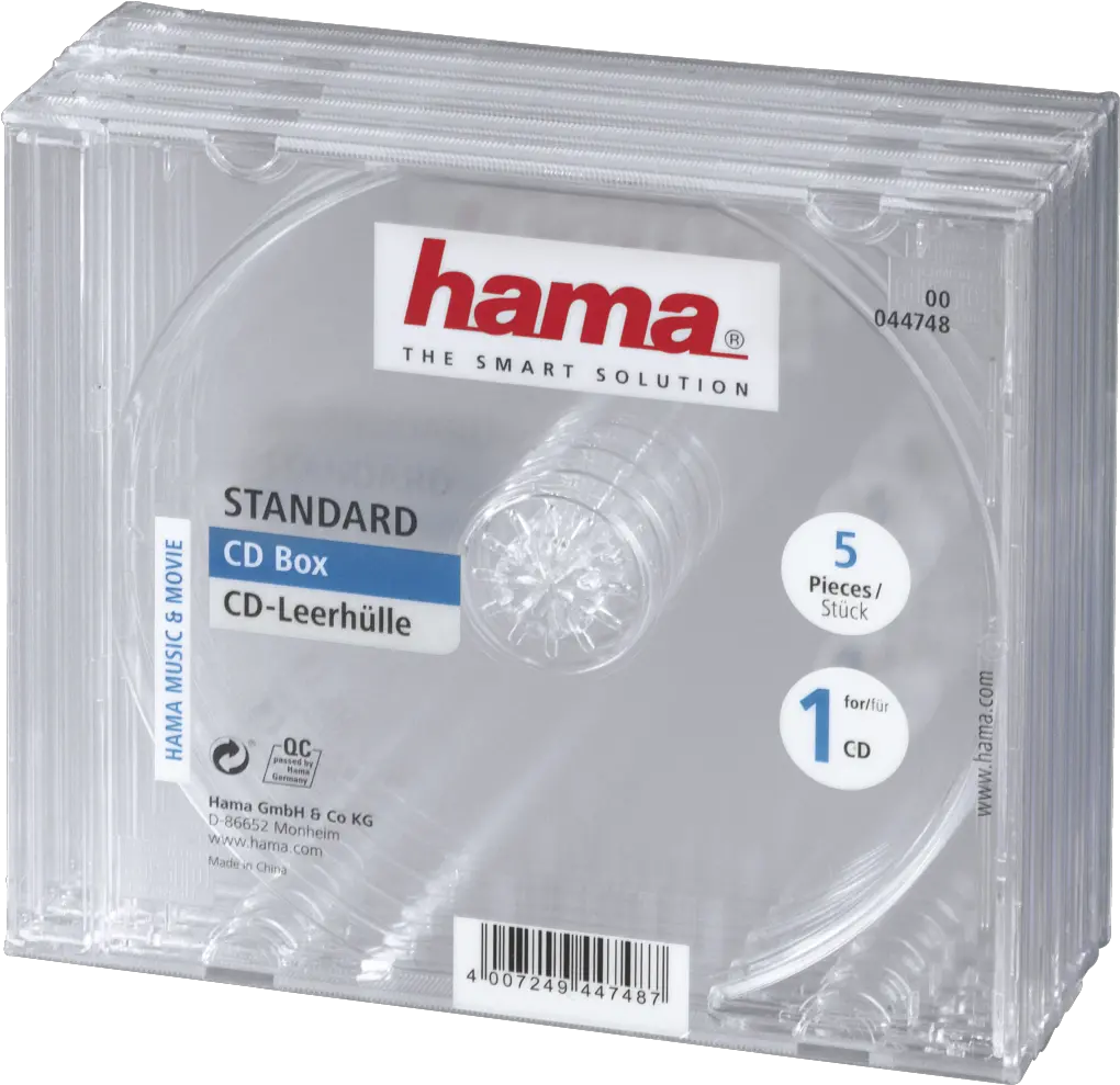 Download Standard Cd Jewel Case Pack Of 5 Transparent Cd Kutije Png Cd Case Png