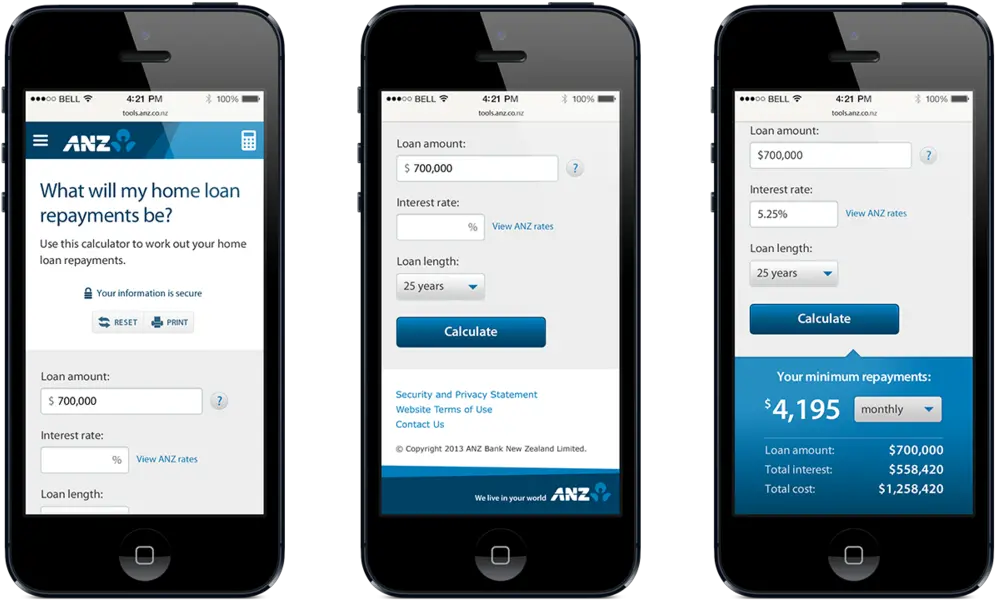 Anz Home Loan Calculators U2014 Ronald T Raharjo Mobile Loan Calculator Png Mob Png