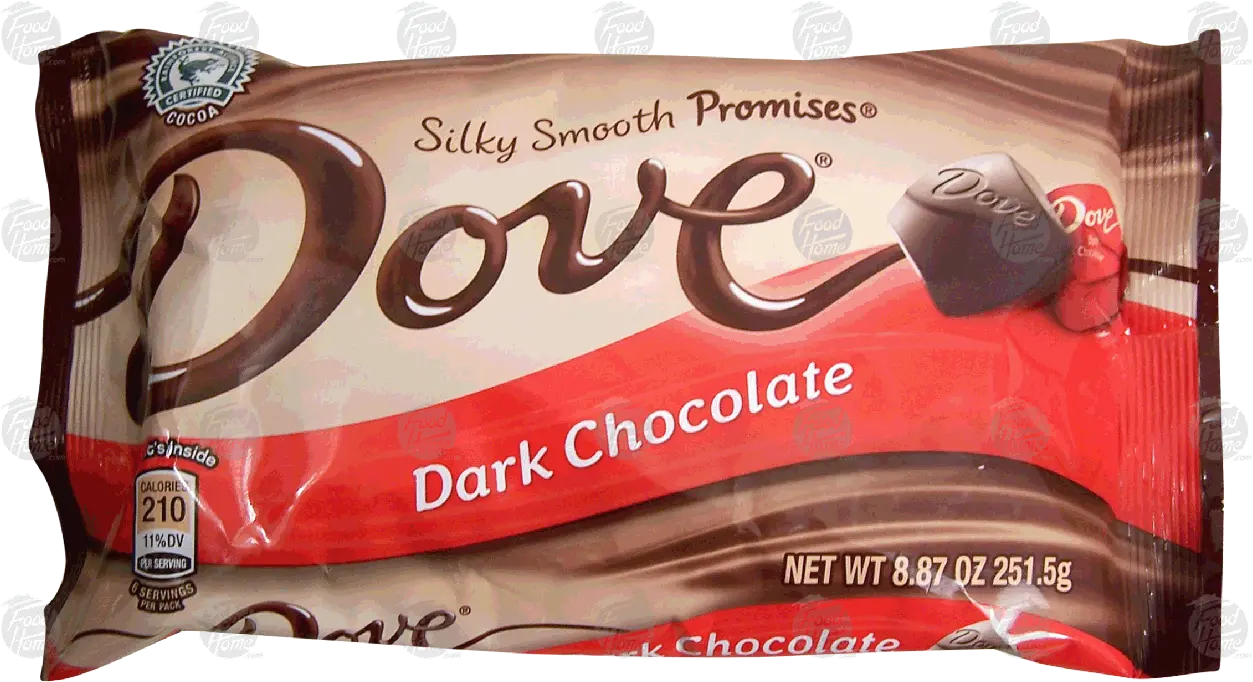 Dove Silky Smooth Promises Dark Chocolate Pieces 887oz Types Of Chocolate Png Dove Chocolate Logo
