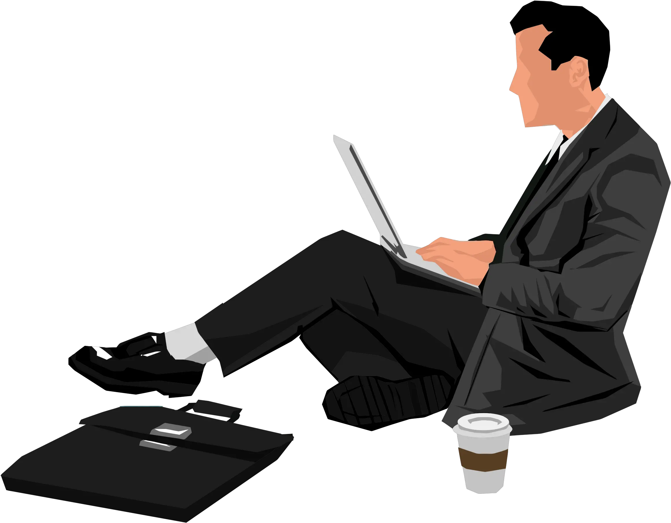 Clipart Person Laptop Person Using Laptop Png Man Sitting With Laptop Png Laptop Png Transparent