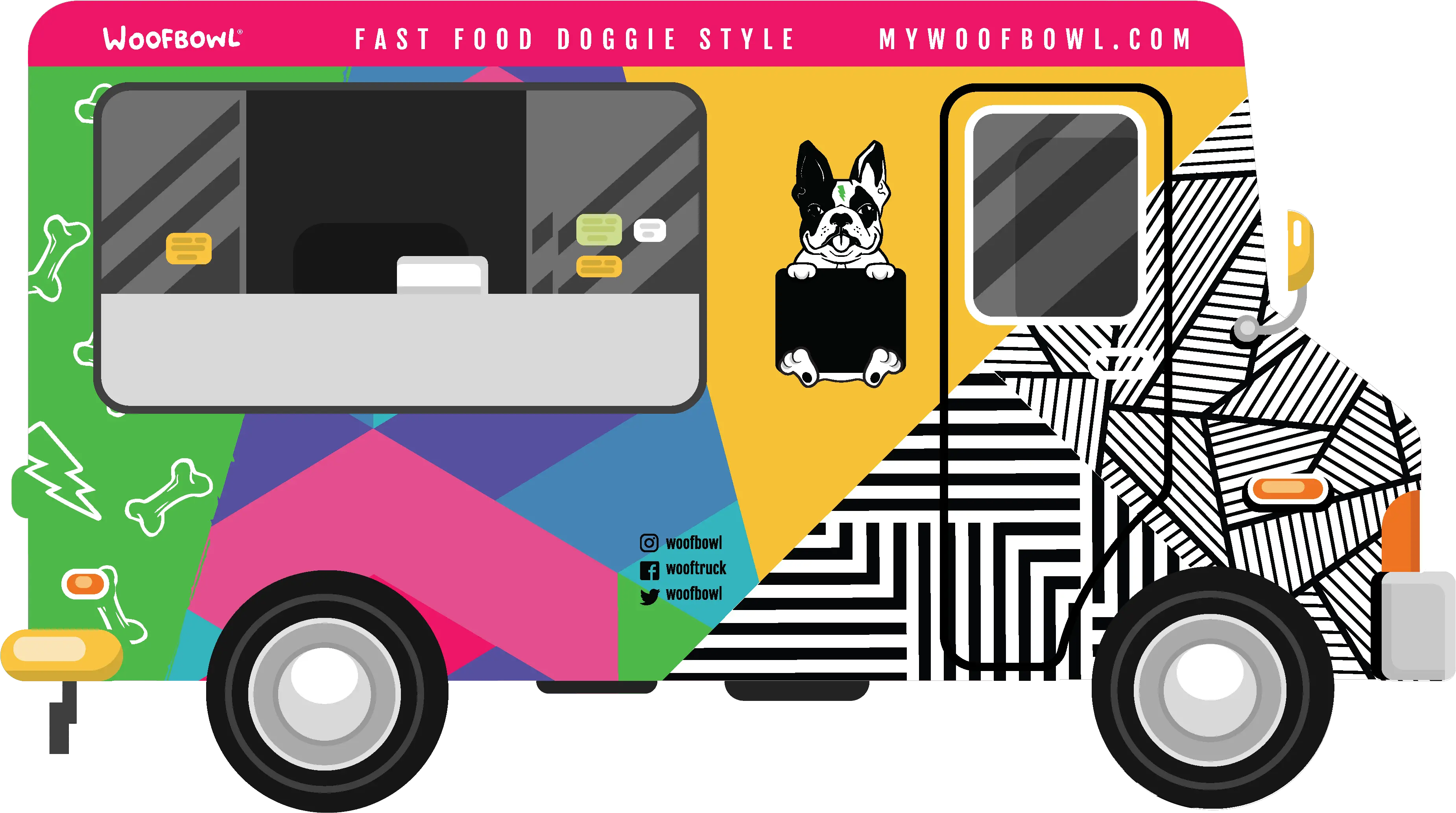 Woofbowl Dog Food Truck Logo Food Truck Style Png Food Truck Png png