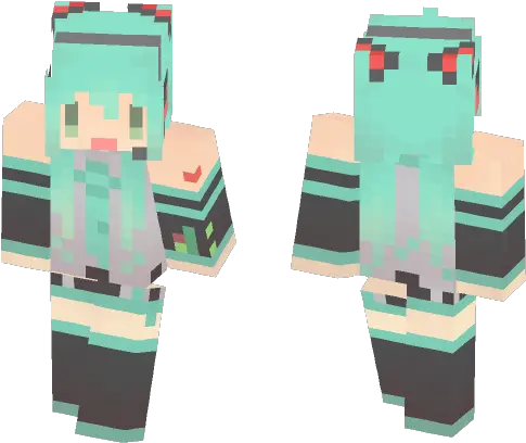Download Vocaloid Hatsune Miku Minecraft Skin For Free Slytherin Girl Minecraft Skin Png Vocaloid Logo